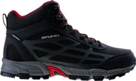 Moda i Uroda OUTLET - Męskie buty Hi-tec Mitoko Mid Wp czarno-czerwone rozmiar 44 - miniaturka - grafika 1