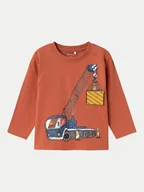Bluzki damskie - NAME IT Bluzka 13233674 Pomarańczowy Regular Fit - miniaturka - grafika 1
