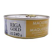 Konserwy i dania rybne - Makrela w oleju "Riga gold" 240g - miniaturka - grafika 1