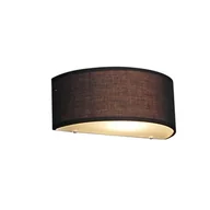Lampy ścienne - QAZQA Klasyczny kinkiet półokrągły czarny - Drum - miniaturka - grafika 1