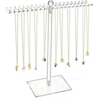 Biżuteria - akcesoria - Akrylowy stojak na naszyjniki, przezroczysty stojak na biżuterię w kształcie litery T, wiszący organizer na biżuterię, uchwyt na biżuterię - miniaturka - grafika 1