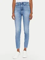 Spodnie damskie - Calvin Klein Jeans Jeansy J20J225144 Niebieski Super Skinny Fit - miniaturka - grafika 1