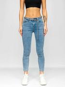Spodnie damskie - Niebieskie spodnie jeansowe damskie Denley LA693 - miniaturka - grafika 1