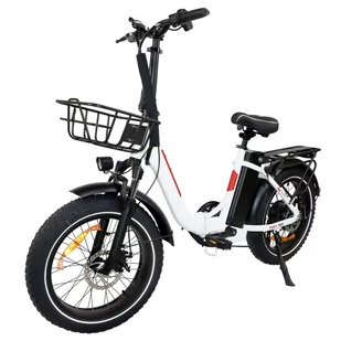 Rower elektryczny BAOLUJIE DZ2030, opony 20*4,0 cali, silnik 500W, bateria 48V 13Ah, maks. prędkość 40km/h - biały - Rowery elektryczne - miniaturka - grafika 3