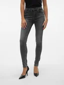 Spodenki damskie - Vero Moda Dżinsy - Skinny fit - w kolorze antracytowym - miniaturka - grafika 1