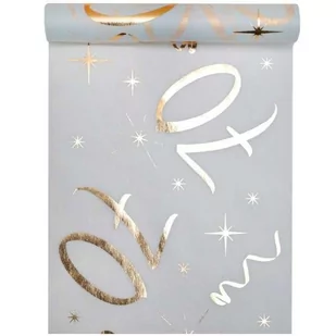 SANTEX Bieżnik "70 urodziny - złote, biały", SANTEX, 500x30  SX6158-70 - Obrusy i serwetki - miniaturka - grafika 1