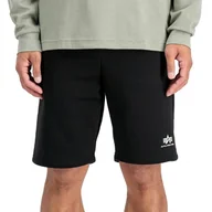 Spodnie sportowe męskie - Spodenki męskie Alpha Industries Small Logo II 15636703 - czarne - miniaturka - grafika 1