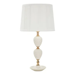 Biała lampa stołowa z tekstylnym kloszem (wysokość 57 cm) Torre – Mauro Ferretti - Noże stołowe - miniaturka - grafika 1