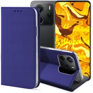 Etui i futerały do telefonów - ETUI Z KLAPKĄ DO XIAOMI REDMI NOTE 14 4G GRANATOWE ZAMYKANE MAGNETYCZNE - miniaturka - grafika 1