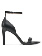 Sandały damskie - Calvin Klein Sandały Heel Sandal 90 - Lth HW0HW02337 Czarny - miniaturka - grafika 1