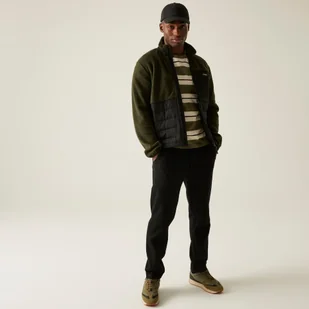 Regatta Polar męski hybrydowy rozsuwany Frankie Borg Czarny, Rozmiar: 3XL - Bluzy sportowe męskie - miniaturka - grafika 1