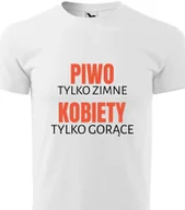 Piżamy damskie - Piżama Męska Biała Koszulka + Szare Spodenki TYLKO ZIMNE Wzory Rozm L - miniaturka - grafika 1
