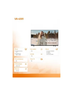 ag neovo Monitor wielkoformatowy VA-4301 CZARNY 350cd/m2 1200:1 16/7 - Monitory reklamowe i wyświetlacze - miniaturka - grafika 1