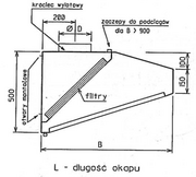 Okapy kuchenne - Optimet OP-0501 1500/900 - miniaturka - grafika 1