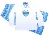 Piżamy damskie - Ciepła, niebieska piżama L - miniaturka - grafika 1