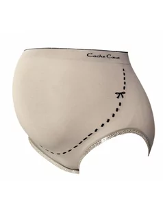 Cache Coeur Majtki pełne na brzuch ILLUSION BEIGE, Rozmiar: XL - Bielizna ciążowa - miniaturka - grafika 1