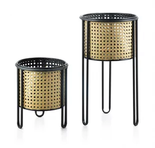 Komplet 2 Osłonek Plecionka Wiedeńska 20xh40cm, 18xh23cm - Donice - miniaturka - grafika 1