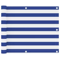 Parawany - vidaXL Parawan balkonowy, biało-niebieski, 75x600 cm, tkanina Oxford vidaXL - miniaturka - grafika 1