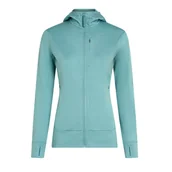 Bluzy damskie - Bluza damska Icebreaker Merino 260 Quantum IV LS Zip Hoodie Hydro S - miniaturka - grafika 1