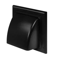 Kratki wentylacyjne - Osłona wywiewna kanału okrągłego Ø150 czarna - miniaturka - grafika 1