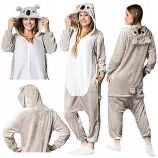 Bielizna nocna - Piżama Kigurumi Kostium Onesie Szara Koala Przebranie Kombinezon Roz.xl - grafika 1