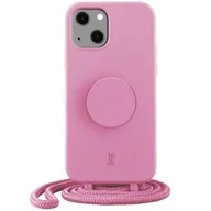 Etui i futerały do telefonów - Just Elegance Etui PopGrip do Apple iPhone 14 Różowy - miniaturka - grafika 1