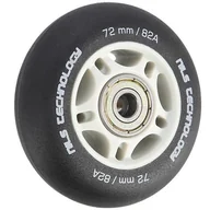 Rolki - PU 72x24 82A CZARNE MATOWE (4 szt.) + ABEC-9 (8 szt.) ZESTAW NILS EXTREME - miniaturka - grafika 1