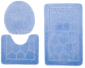Dywaniki łazienkowe - Stylowy niebieski komplet dywaników do łazienki T5-F54 - miniaturka - grafika 1