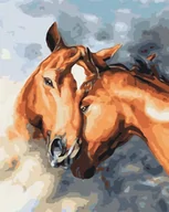Malowanie po numerach - Artnapi 40x50cm Zestaw Do Malowania Po Numerach - Czułość konia - Na Drewnianej Ramie - miniaturka - grafika 1