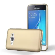 Etui i futerały do telefonów - Pokrowiec Do Samsung Galaxy J1 2016 w METALLIC ZŁOTY Etui TPU Silikon Obudowa Ochronny Case Cover Cadorabo - miniaturka - grafika 1