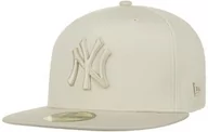 Czapki i chusty sportowe męskie - Czapka 59Fifty White Crown Yankees by New Era, kremowobiały, 6 7/8 (54,9 cm) - miniaturka - grafika 1