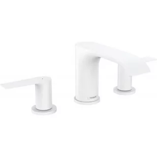 Hansgrohe 75033700 Vivenis 3-otworowa bateria umywalkowa 90 z kompletem odp$157ywowym bia$158y matowy - Baterie umywalkowe - miniaturka - grafika 1