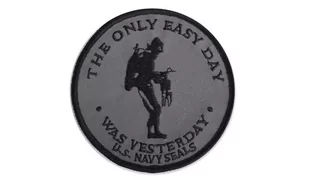 FOSTEX - Naszywka - The only easy day US Navy Seals - Zielony OD - Odzież taktyczna i umundurowanie - miniaturka - grafika 1