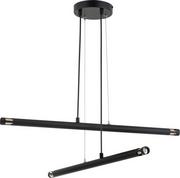 Lampy sufitowe - Sigma minimalistyczny czarny żyrandol do salonu 33378 MELODY 4 podłużna lampa sufitowa na 4 żarówki 33378 - miniaturka - grafika 1