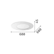 Lampy sufitowe - Ideallux Ideal Lux lampa sufitowa LED Iride, biały, Ø 60 cm, metal - miniaturka - grafika 1