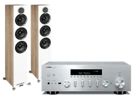 Zestawy stereo - Yamaha R-N600A (srebrny) + Debut Reference F5 (biały) - miniaturka - grafika 1