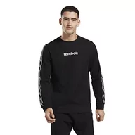 Bluzy męskie - Reebok Męska bluza Vector Tape, czarna, M, Czarny, M - miniaturka - grafika 1