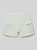 Spodnie i spodenki dla dziewczynek - Szorty z dzianiny dresowej o kroju regular fit z naszywką z logo - miniaturka - grafika 1