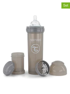 Twistshake 5-częściowy zestaw w kolorze jasnoszarym - 330 ml - Butelki dla niemowląt - miniaturka - grafika 1