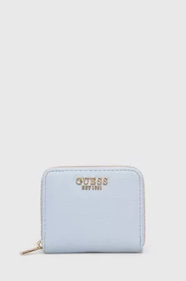 Portfele - Guess portfel damski kolor niebieski - grafika 1