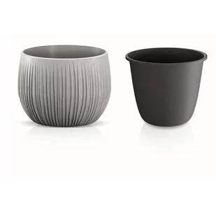 Prosperplast Doniczka BETON BOWL 1,4L beton - DKB180-422U - Donice - miniaturka - grafika 1