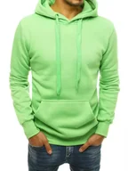 Bluzy męskie - Bluza męska z kapturem miętowa Dstreet BX5082-M - miniaturka - grafika 1