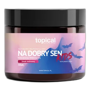 Żelki dla Dzieci na Sen Kids Malinowe Ziołowe – TOPICAL - Suplementy naturalne - miniaturka - grafika 1