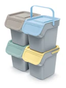 Kosze na śmieci - 4x Kosz do segregacji odpadów KADDI Q SET4 Zestaw - miniaturka - grafika 1