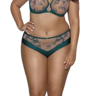 Komplety bielizny - Figi damskie z haftem i tiulową wstawką AV 2088 emeraldowe  3XL - miniaturka - grafika 1