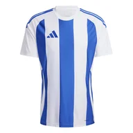 Koszulki sportowe męskie - Męska Koszulka z krótkim rękawem ADIDAS STRIPED 24 JSY IW2144 – Biały - miniaturka - grafika 1