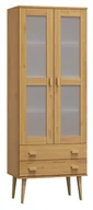 Witryny - Witryna drewniana Venuci 2 szuflady 89 cm olcha - miniaturka - grafika 1