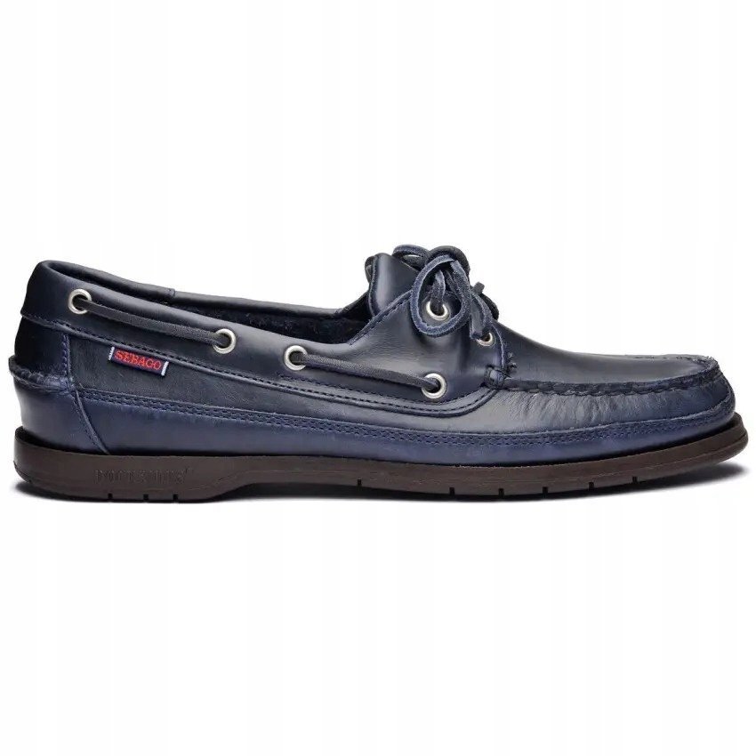 SEBAGO PÓŁBUTY SKÓRZANE GRANATOWE ŻEGLARSKIE 41 6GA