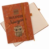 Zestawy upominkowe - Prezent dla nauczyciela notes A5 z nadrukiem z korka w linie 80 kartek - miniaturka - grafika 1