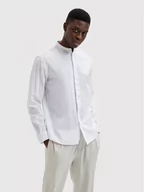Koszule męskie - Selected Homme Koszula New-Linen 16079054 Biały Regular Fit - miniaturka - grafika 1